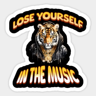 Lose yourself in the music hip hop tee Sticker